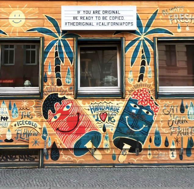 California Pop Berlin Kreuzberg ice cream mural duvar resmi
